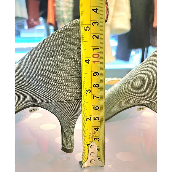 Nina New York Silver Peep Toe Heels Womens Size 10 Dress Shoes Evening Pumps NEW - Picture 6 of 13